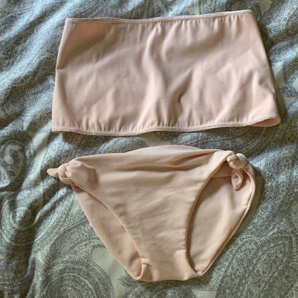 HDH pink ribbed bikini size small